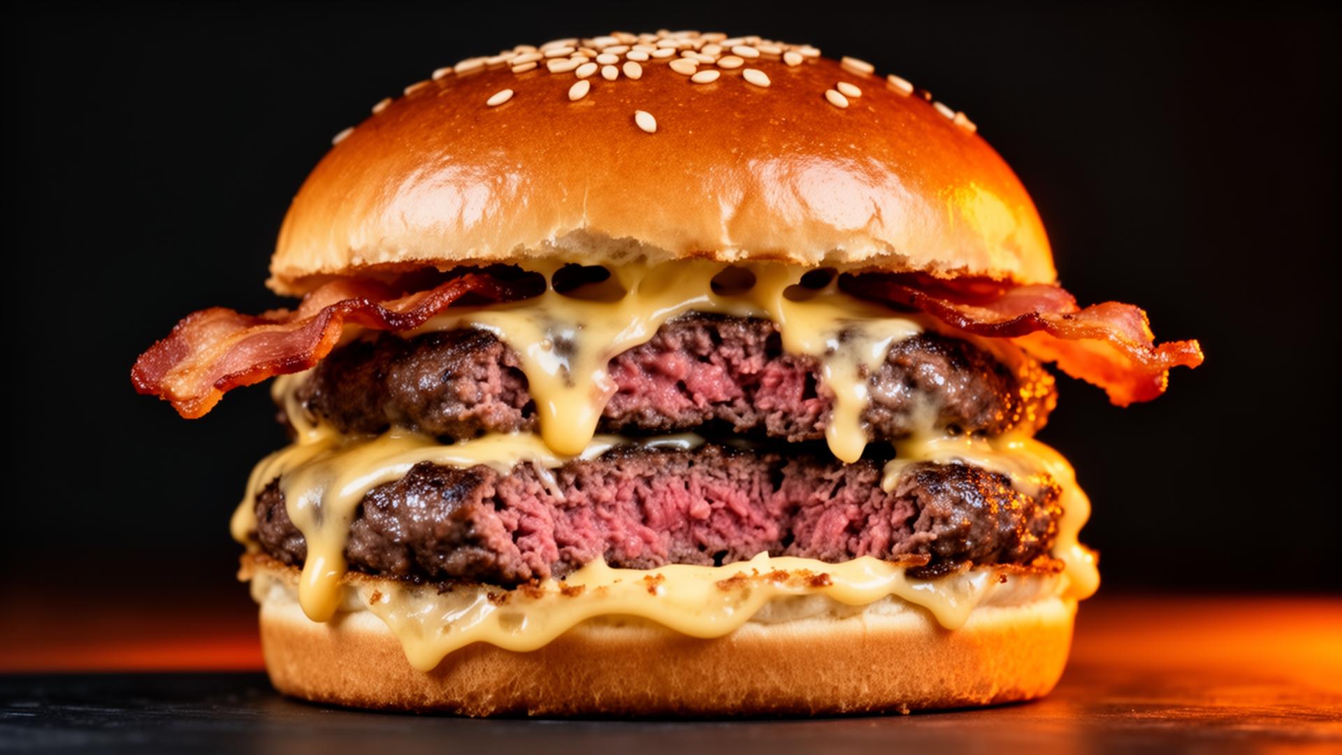 Smashed double cheeseburger